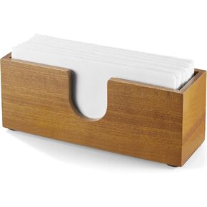 Guest Towel Holder for Bathroom, Acacia Wood Upright Napkin Holder for Kitchen Dining Table, Disposable Paper Hand Towel Holder, Napkin Dispenser for Countertop in Saudi Arabia