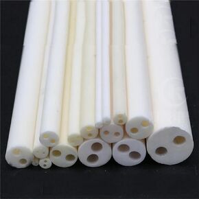 1pcs Alumina Ceramic Tube with 2 Hole OD 1-8mm High Temperature Resistant Insulation Hollow Thermocouple Protection Ceramic Tube(4x1x100 (1pcs)) in Saudi Arabia