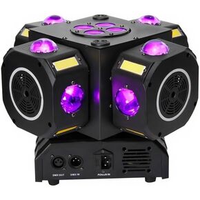 Moving Head DJ Lights for Pirfies ، Light Light 6 in-1 RGBW 6 Arms DJ Lights for Pirfies Support DMX-512 و Sound Activated ، Light Light for Party Disco KTV Wedding Club in Kuwait