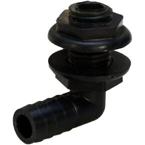 ‎‎Generic Blue Wave Boat 90 Degree Thru Hull | Black 3/4 Inch Plastic in Saudi Arabia