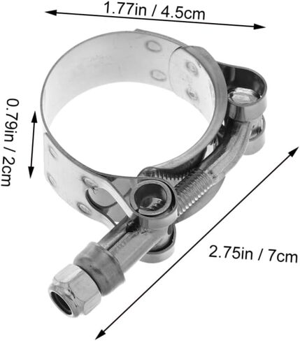 Happyyami 4pcs Stainless Steel T Bolt Spring V Groove Hose Clamps Heavy Duty Metal Spring Clamps for Boating and Water Pump Connections High Pressure Resistant Easy Installation in Saudi Arabia