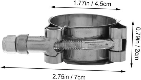 Happyyami 4pcs Stainless Steel T Bolt Spring V Groove Hose Clamps Heavy Duty Metal Spring Clamps for Boating and Water Pump Connections High Pressure Resistant Easy Installation in Saudi Arabia