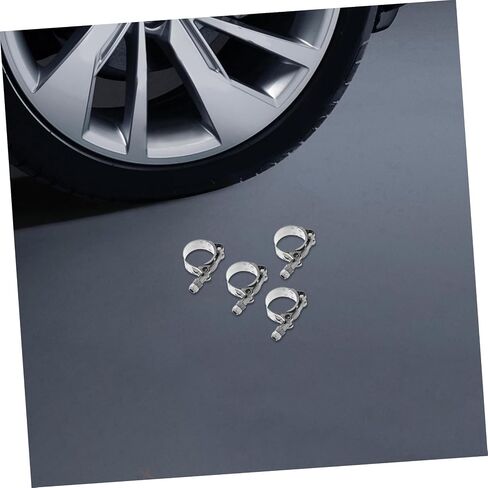 Happyyami 4pcs Stainless Steel T Bolt Spring V Groove Hose Clamps Heavy Duty Metal Spring Clamps for Boating and Water Pump Connections High Pressure Resistant Easy Installation in Saudi Arabia