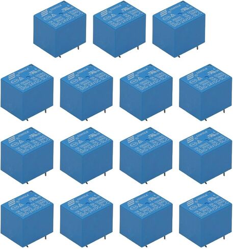 15pcs Mini Power Relay SRD-12VDC-SL-C 10A PCB Mount 5-Pin DC Relay for Universal Appliance （12V） in Saudi Arabia