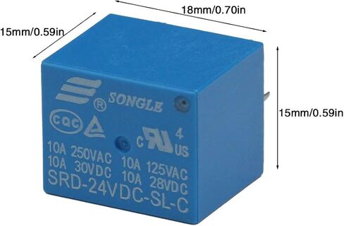 15pcs Mini Power Relay SRD-12VDC-SL-C 10A PCB Mount 5-Pin DC Relay for Universal Appliance （12V） in Saudi Arabia