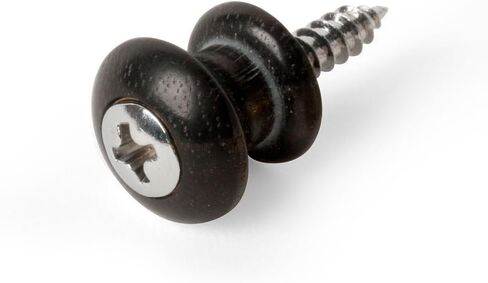 Waverly Guitar Strap Button, Ebony Button, Chrome Screw in Saudi Arabia