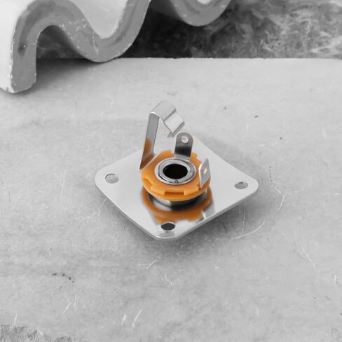 2Pcs 1/4 Output Jack Plate Input Jack Socke 35x25x10mm 6.35mm Compatible with Les Paul, Gold in Saudi Arabia