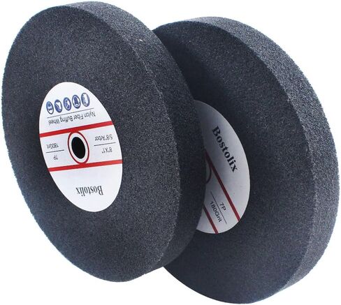 2 PCS 8 بوصة 7P صلابة العجلات من ألياف النايلون ، 5/8 '' Arbor Hole Fiber Sanding عجلات الرملي لمطحة مقاعد البدلاء ، طاحونة الطاولة in Saudi Arabia