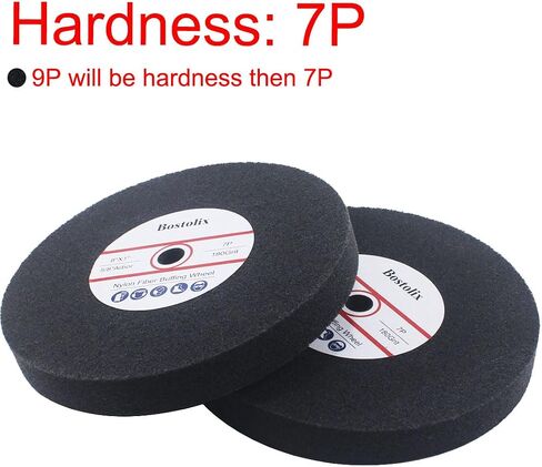 2 PCS 8 بوصة 7P صلابة العجلات من ألياف النايلون ، 5/8 '' Arbor Hole Fiber Sanding عجلات الرملي لمطحة مقاعد البدلاء ، طاحونة الطاولة in Saudi Arabia