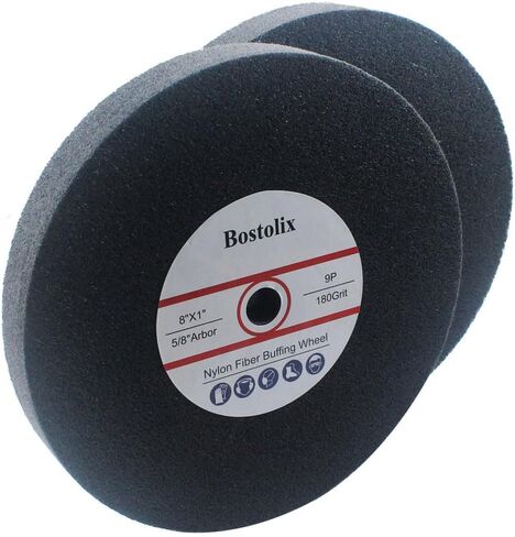 2 PCS 8 بوصة 7P صلابة العجلات من ألياف النايلون ، 5/8 '' Arbor Hole Fiber Sanding عجلات الرملي لمطحة مقاعد البدلاء ، طاحونة الطاولة in Kuwait