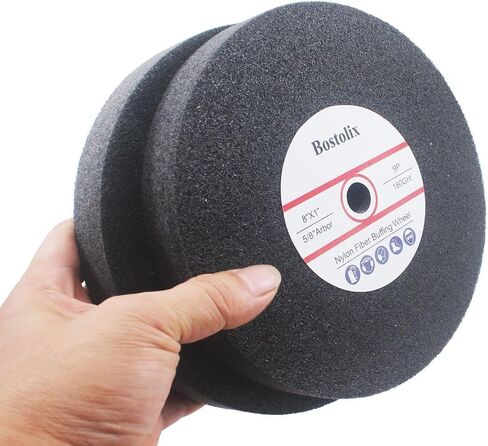 2 PCS 8 بوصة 7P صلابة العجلات من ألياف النايلون ، 5/8 '' Arbor Hole Fiber Sanding عجلات الرملي لمطحة مقاعد البدلاء ، طاحونة الطاولة in Kuwait