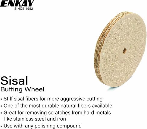 10" Sisal Buffing Wheel, 10" x 11 Ply (5/8" thick) x 3/4" Hole in Saudi Arabia