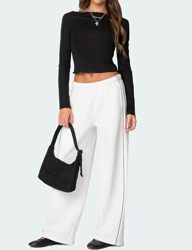 صوف Hesayep للسيدات مبطنة على الساق على نطاق واسع ساق ساق الشتاء الحرارية الدافئة الساق مستقيم الساق الساق مع جيوب in Kuwait