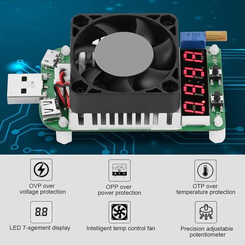 USB Electronic Load High Performance Digital Display Battery Test Adjustable Resistor Voltage Current Meter for Charger Power Supply Device Manufacturers Long Term Discharge Batch in Saudi Arabia