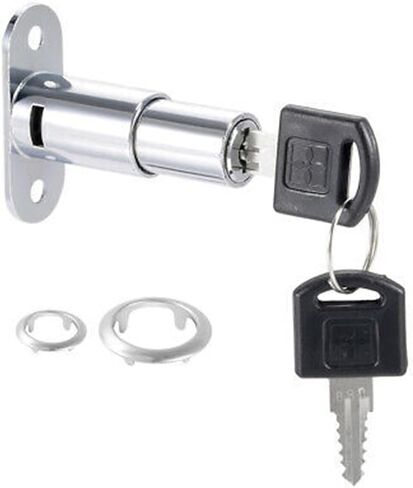Push Plunger Lock 19mm X 32mm Cylinder Zinc Alloy Keyed Alike 2Pcs in Saudi Arabia