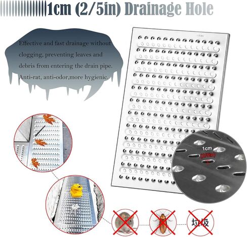 تغطية الصرف الصحي لخندق الصرف الصحي خارج غطاء الصرف الصحي خارج تغطية الصرف الصحي المعدنية للساحة ، الرصيف ، الحديقة ، حديقة ، مول ، خط السياج (5 قطع ، W 20 سم (7.8 بوصة)) in Kuwait