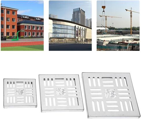Stainless Steel Drain Grate, Outdoor Drainage Cover, Channel Grate for Gardens Driveways 150x150x20mm (200 * 200 * 20 * 2mm) in Kuwait