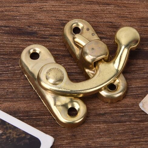 Hasp Hook Latch Hook Hasp Buckle Horn Lock Ho -Latch Irath Latch For Jewelry Boxes صناديق الهدايا البرونزية الفضية الأصفر 3.2 × 2.8 سم 30 PCS (الخطاف الفضي الأيمن) in Saudi Arabia