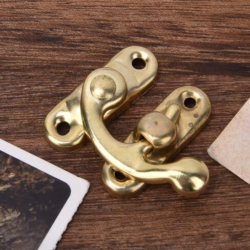 Hasp Hook Latch Hook Hasp Buckle Horn Lock Ho -Latch Irath Latch For Jewelry Boxes صناديق الهدايا البرونزية الفضية الأصفر 3.2 × 2.8 سم 30 PCS (الخطاف الفضي الأيمن) in Saudi Arabia