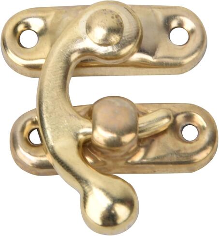 Hasp Hook Latch Hook Hasp Buckle Horn Lock Ho -Latch Irath Latch For Jewelry Boxes صناديق الهدايا البرونزية الفضية الأصفر 3.2 × 2.8 سم 30 PCS (الخطاف الفضي الأيمن) in Saudi Arabia