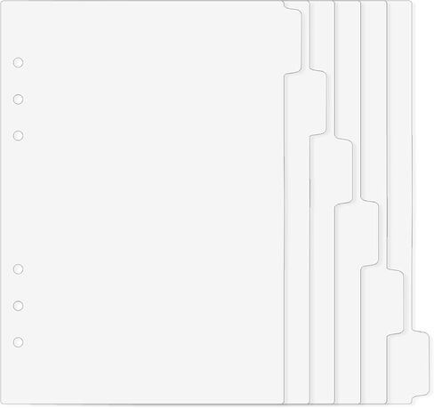 6 PCS A5 Binder Dividers ، 6 ثقوب فهرس مقسم Clear Clear Clear مع علامات تبويب ألواح مقسمات من بلاستيكية قابلة لإدراج ألواح فهرس بلاستيكية لمجلة دفتر دفتر المذكرات Notepad (Pink) in Saudi Arabia