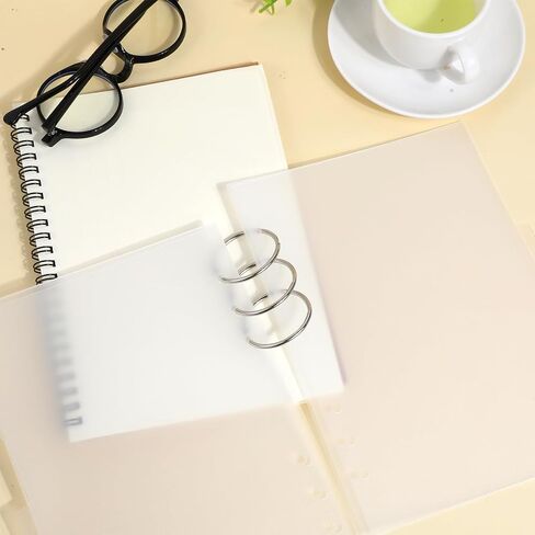 6 PCS A5 Binder Dividers ، 6 ثقوب فهرس مقسم Clear Clear Clear مع علامات تبويب ألواح مقسمات من بلاستيكية قابلة لإدراج ألواح فهرس بلاستيكية لمجلة دفتر دفتر المذكرات Notepad (Pink) in Saudi Arabia