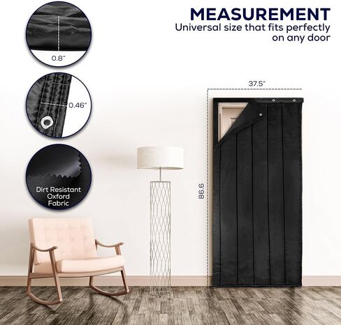 Soundproof Blanket for Doors – Heavy Duty 10lb Acoustic Blanket for Noise Reduction, Sound Blocking, Thermal Insulation – Portable Door Soundproofing for Home, Studio, Office in Saudi Arabia