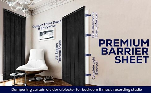 Soundproof Blanket for Doors – Heavy Duty 10lb Acoustic Blanket for Noise Reduction, Sound Blocking, Thermal Insulation – Portable Door Soundproofing for Home, Studio, Office in Saudi Arabia