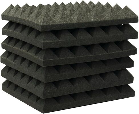 2 Pack Pyramid Sound Proof Foam Panels, 48''x24''x2'' - Acoustic Foam, Noise Reducing & Echo Control in Saudi Arabia