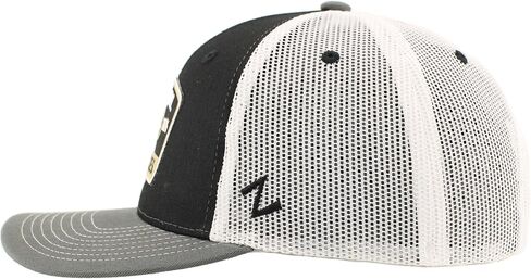 ZHATS Standard NCAA Officially Licensed Trucker Hat Dakota Switchback Patch Black Gray White in Saudi Arabia