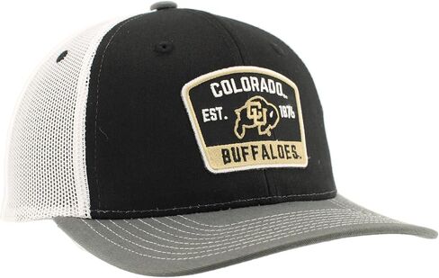 ZHATS Standard NCAA Officially Licensed Trucker Hat Dakota Switchback Patch Black Gray White in Saudi Arabia