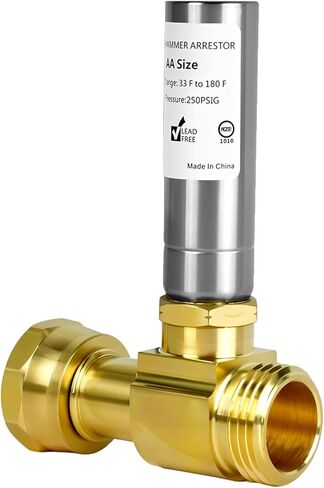 Stainless Steel Water Hammer Arrestor For Washing Machine， 3/4 Inch Swivel FHT x 3/4 Inch MHT，Designed for Washing Machine, Reduce Banging Noise in Kuwait