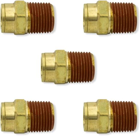 1/4 "Tube x 1/4" NPTF Male Pipe Thread Brass Push-in Fitting (5 pack) | 31168-04-04 in Kuwait