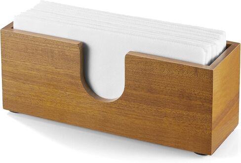 Guest Towel Holder for Bathroom, Acacia Wood Upright Napkin Holder for Kitchen Dining Table, Disposable Paper Hand Towel Holder, Napkin Dispenser for Countertop in Saudi Arabia