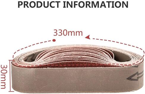 10pcs 330 * 30mm أحزمة الصنفرة 120 320 600 800 1000 فريك خشبي تلميع المعادن الناعمة عصابات كاشف (600) in Saudi Arabia