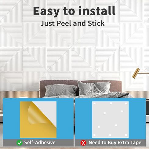 Art3d 6-Pack Self-Adhesive Acoustic Wall Panels for Home Décor, 24 x 24 Inch Soundproofing Panels for Office Studio Bedroom - High Noise Absorption Polyester Fiber, Wood Grain Airbrush in Saudi Arabia