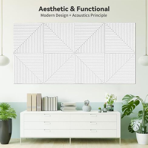 Art3d 6-Pack Self-Adhesive Acoustic Wall Panels for Home Décor, 24 x 24 Inch Soundproofing Panels for Office Studio Bedroom - High Noise Absorption Polyester Fiber, Wood Grain Airbrush in Saudi Arabia