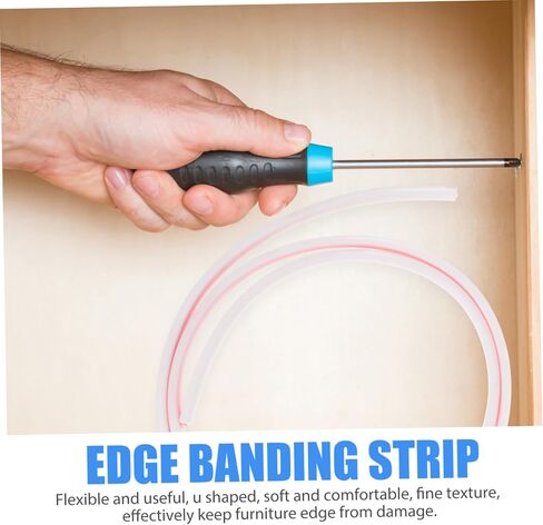 LIFKOME 9mm Self-Adhesive Flexible Edge Banding Strip for Furniture U-Shaped Table Edge Trim Wood Board Cabinet Banding Easy to Install 1 Roll in Saudi Arabia