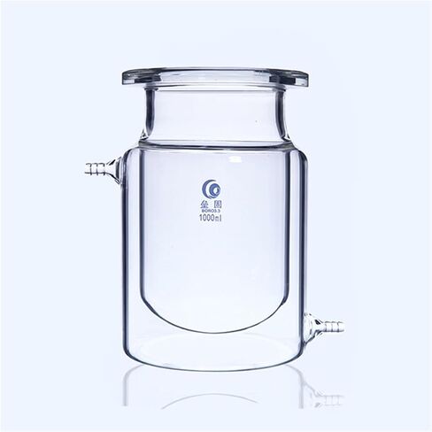 Flat Bottom Three/Four Mouth Open Glass Jacketed Reaction Bottle Laboratory Double-layer Reaction Flask(10000mL 24x24x24) in Saudi Arabia