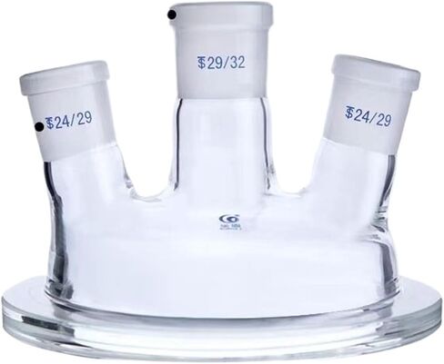 Flat Bottom Three/Four Mouth Open Glass Jacketed Reaction Bottle Laboratory Double-layer Reaction Flask(10000mL 24x24x24) in Saudi Arabia