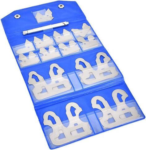 17pcs أداة نصف قطرها الفولاذ المقاوم للصدأ مجموعة الدقة الكسرية 1/64 إلى 1/2 بوصة أداة قياس لصناع أدوات الميكانيكيين عمال المعادن in Kuwait