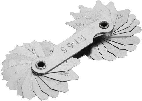 EVGATSAUTO Stainless Steel Radius Fillet Gauge with External Internal Leaves for Machinists and Tool Makers (R7-14.5mm) in Saudi Arabia