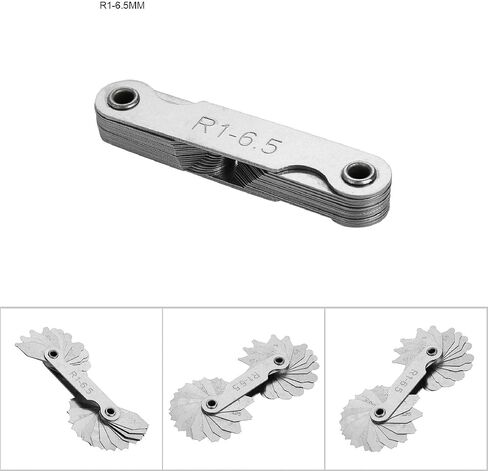 EVGATSAUTO Stainless Steel Radius Fillet Gauge with External Internal Leaves for Machinists and Tool Makers (R7-14.5mm) in Saudi Arabia