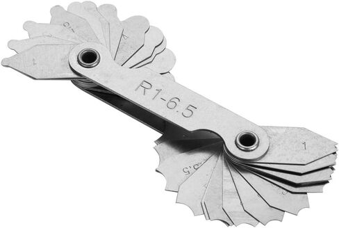 EVGATSAUTO Stainless Steel Radius Fillet Gauge with External Internal Leaves for Machinists and Tool Makers (R7-14.5mm) in Saudi Arabia