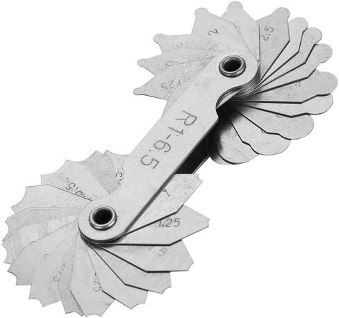 EVGATSAUTO Stainless Steel Radius Fillet Gauge with External Internal Leaves for Machinists and Tool Makers (R7-14.5mm) in Saudi Arabia