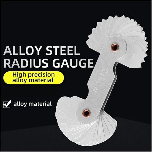 Radius Gage Plate Fillet Gaug External Internal Concave Convex Measuring Tools(R1-6.5) in Saudi Arabia