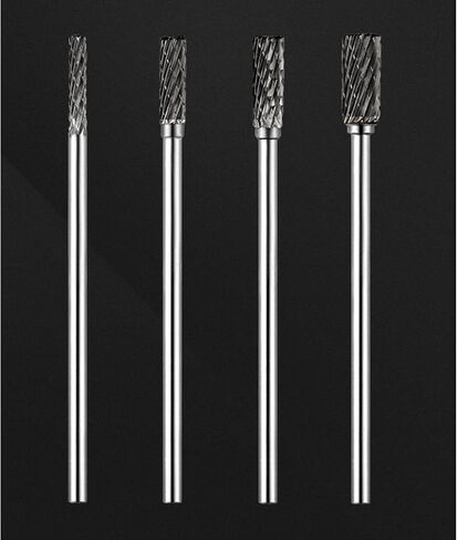 Luo ke 75mm Extra Long Carbide Burr Sets, 1/8 Inch Shank Rotary Aluminum Cutting Tungsten Carbide Ball Burs (D Type Ball Shape) in Saudi Arabia