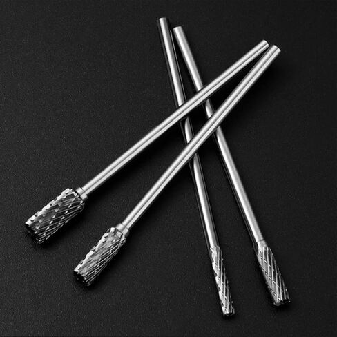 Luo ke 75mm Extra Long Carbide Burr Sets, 1/8 Inch Shank Rotary Aluminum Cutting Tungsten Carbide Ball Burs (D Type Ball Shape) in Saudi Arabia