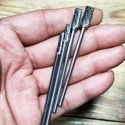 Luo ke 75mm Extra Long Carbide Burr Sets, 1/8 Inch Shank Rotary Aluminum Cutting Tungsten Carbide Ball Burs (D Type Ball Shape) in Saudi Arabia