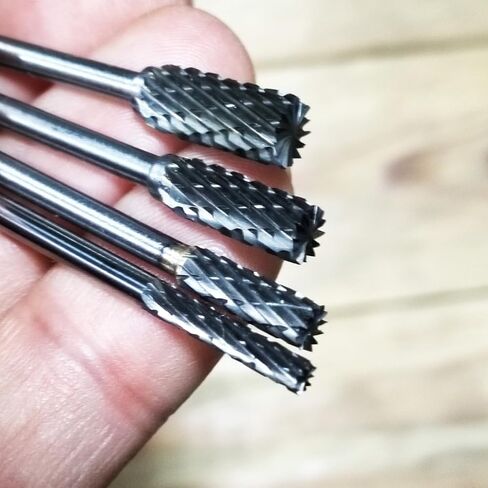 Luo ke 75mm Extra Long Carbide Burr Sets, 1/8 Inch Shank Rotary Aluminum Cutting Tungsten Carbide Ball Burs (D Type Ball Shape) in Saudi Arabia